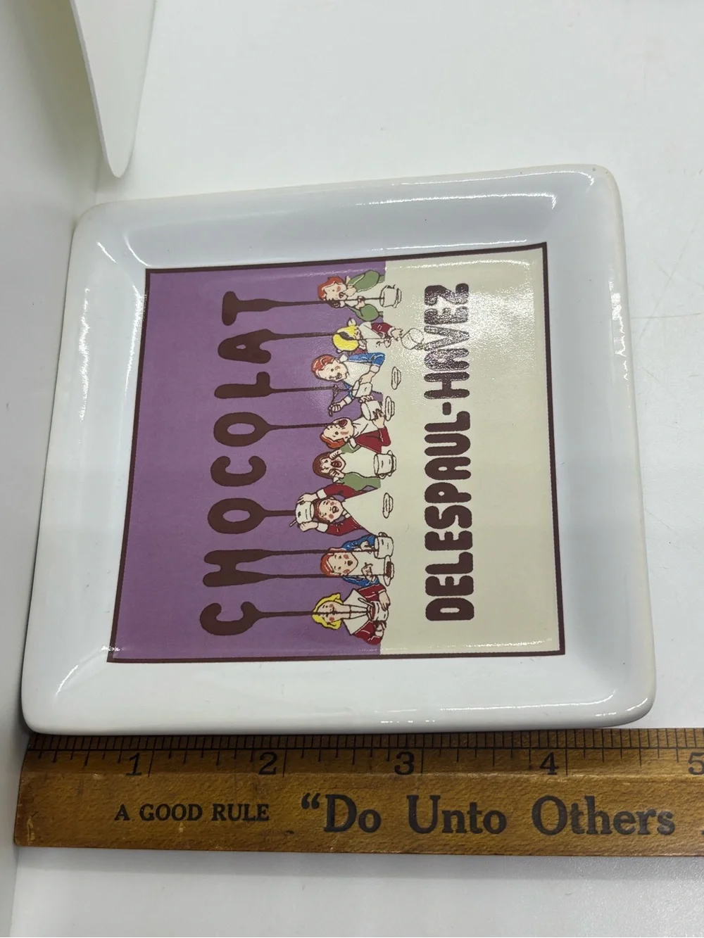 Pottery Barn Chocolate Themed Ceramic Coasters Set of 4